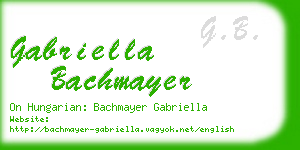 gabriella bachmayer business card